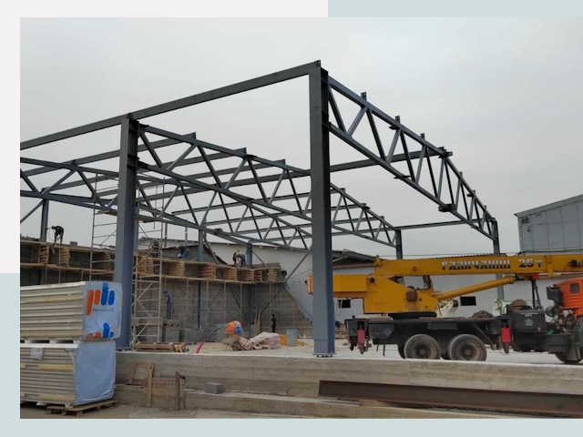 Строительство цехов в Пугачеве