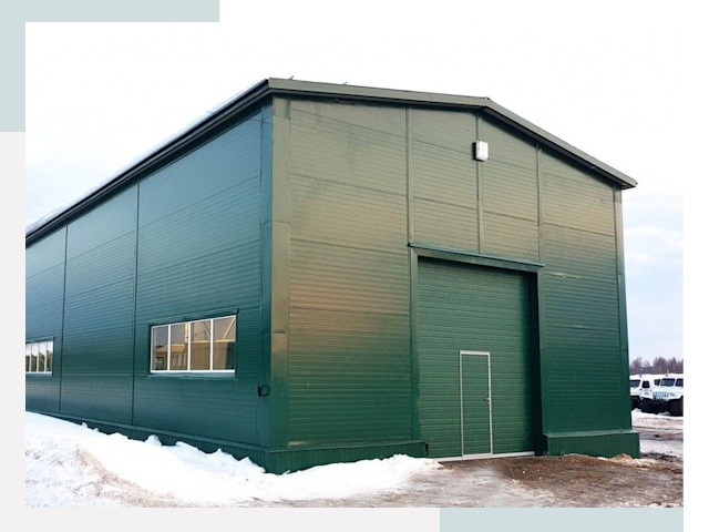 Двускатные ангары в Пугачеве