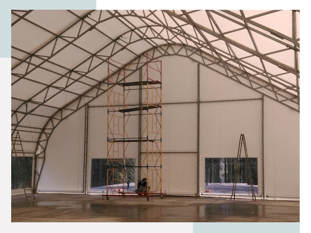 Шатровые ангары в Пугачеве