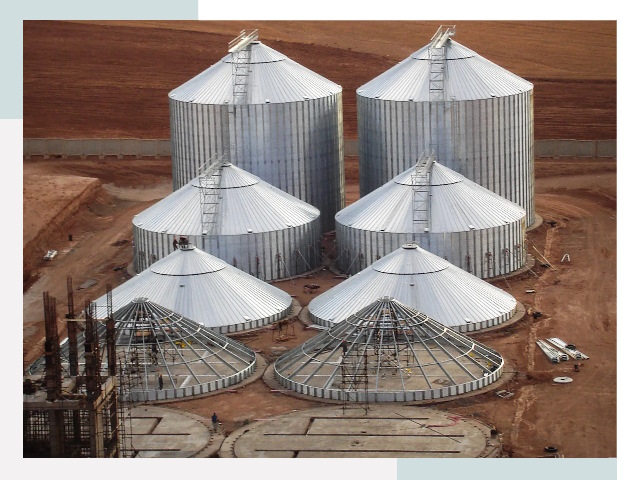 Строительство зерновых силосов в Пугачеве